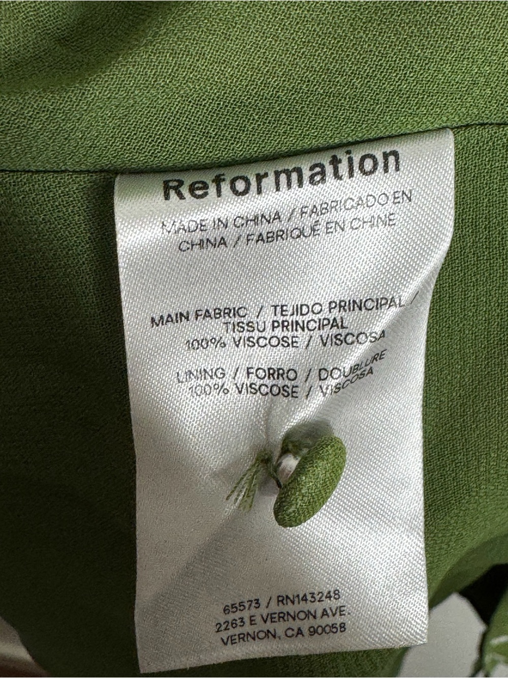 NWT Reformation Carolena Dress size 0 - Picture 10 of 12